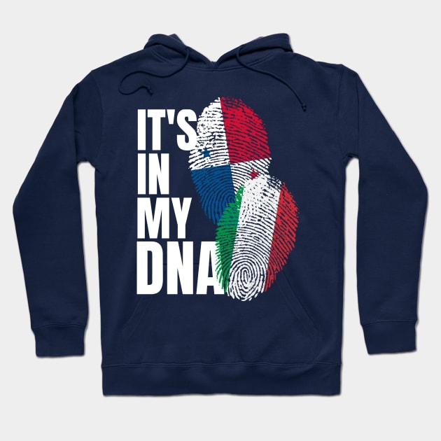 Panamanian And Italian Mix DNA Flag Heritage Gift Hoodie by Just Rep It!!